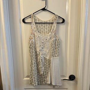 Elegant Lace-Trimmed see-through Floral Tank Top - vintage from early 00s